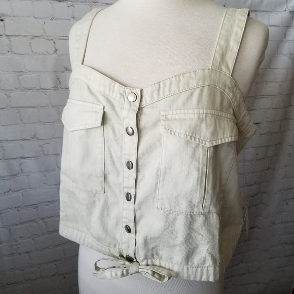 Free People 🍃 NWT Cream Cargo Tank Top - Picture 3 of 7